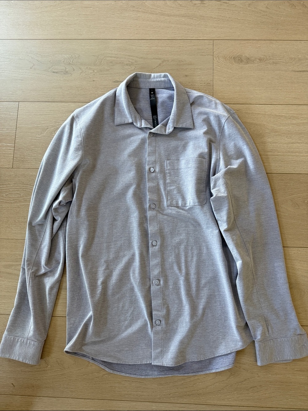 Men's Long Sleeve Button-Up Shirt in Light Blue